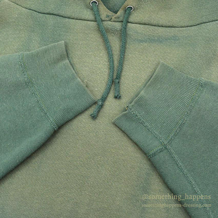 1960's OLD GREEN FADED SWEAT PARKA / BIG SIZE ...