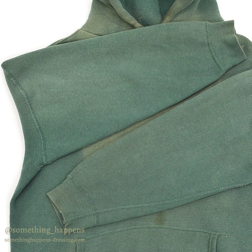 1960's OLD GREEN FADED SWEAT PARKA / BIG SIZE ...