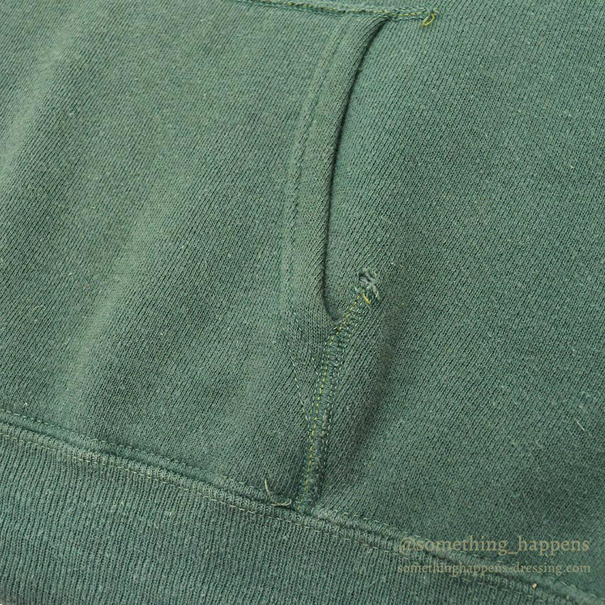 1960's OLD GREEN FADED SWEAT PARKA / BIG SIZE ...