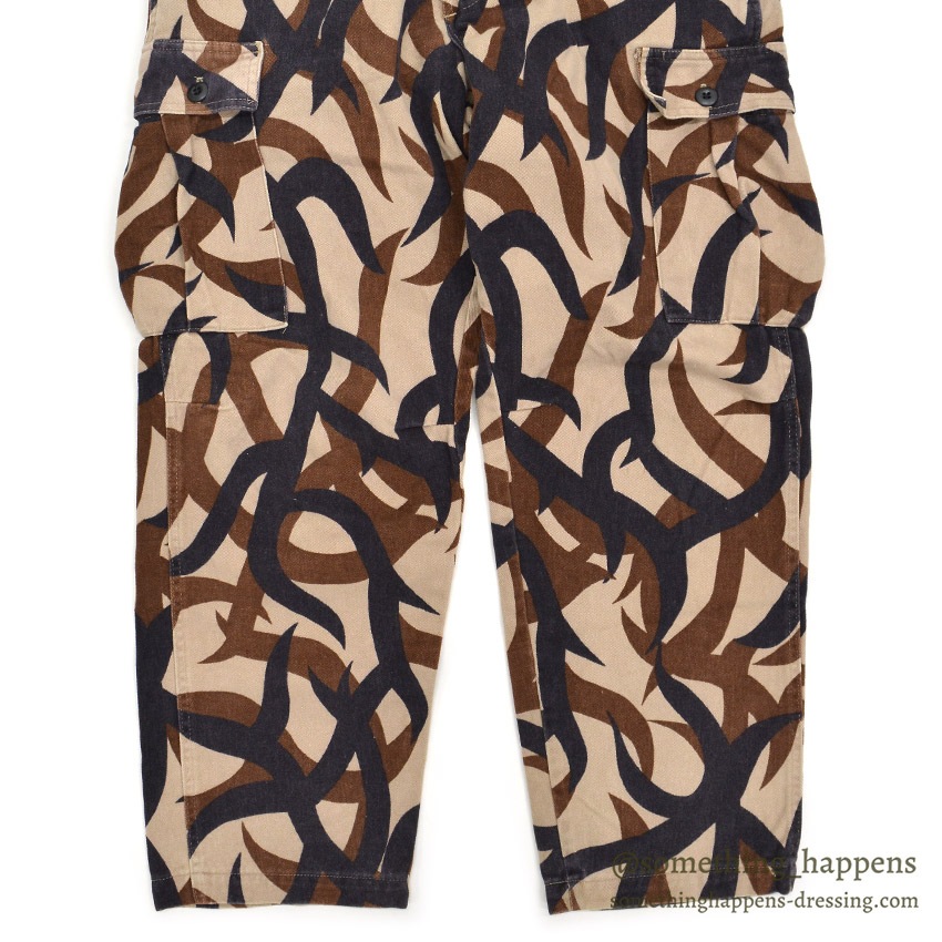 1990's BRIGADE QUARTERMASTERS ASAT CAMO PANTS / THICK COTTON ... L-R
