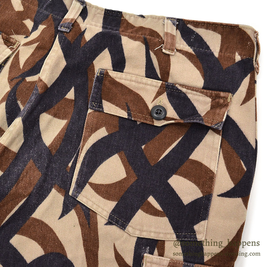 1990's BRIGADE QUARTERMASTERS ASAT CAMO PANTS / THICK COTTON ... L-R