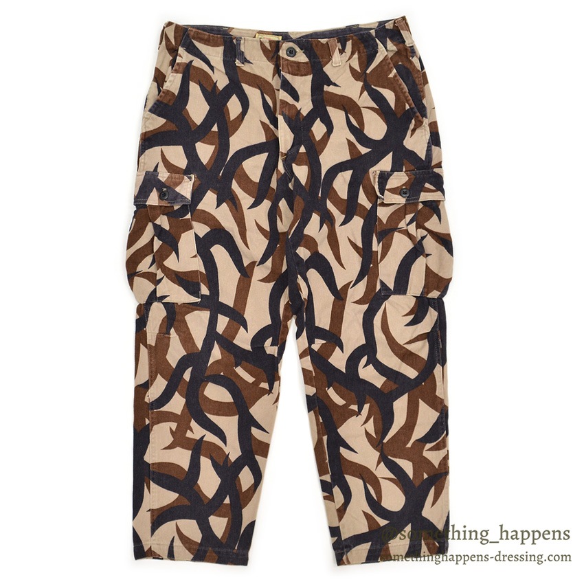 1990's BRIGADE QUARTERMASTERS ASAT CAMO PANTS / THICK COTTON ... L-R