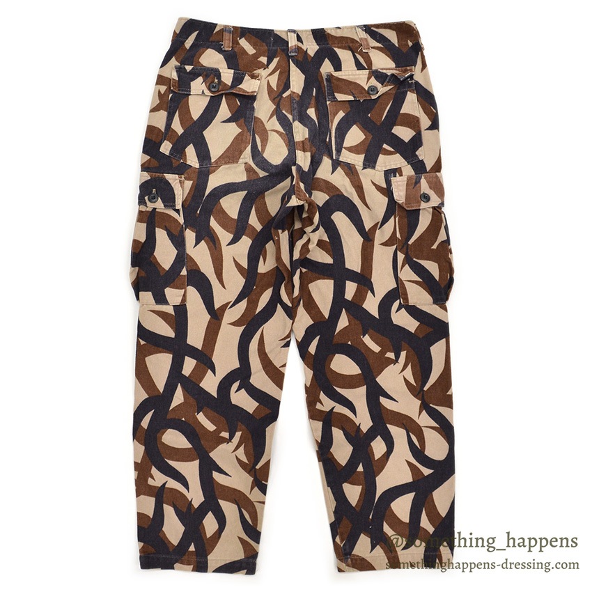 1990's BRIGADE QUARTERMASTERS ASAT CAMO PANTS / THICK COTTON ... L-R