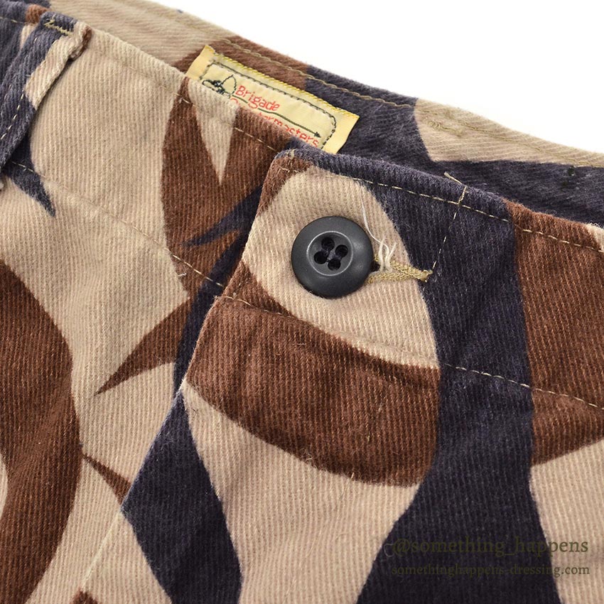 1990's BRIGADE QUARTERMASTERS ASAT CAMO PANTS / THICK COTTON ... L-R