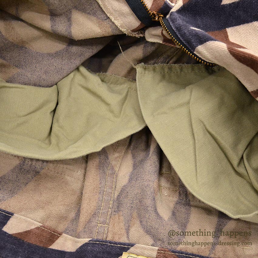 1990's BRIGADE QUARTERMASTERS ASAT CAMO PANTS / THICK COTTON ... L-R