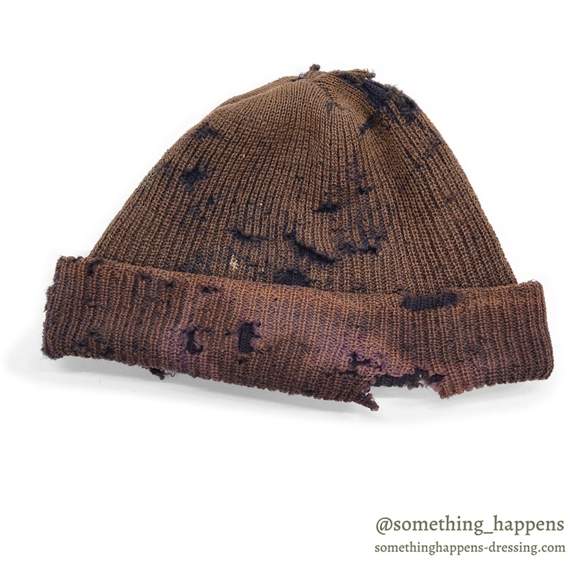 Around 1970's U.S.NAVY FADED WATCH CAP / PERFECT PATINA ... AS IS