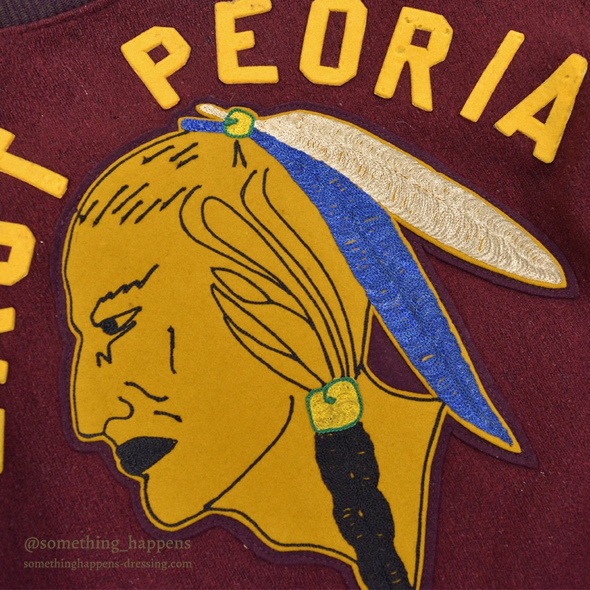 1960's KEENAN EAST PEORIA RAIDERS VARSITY JACKET ... 38