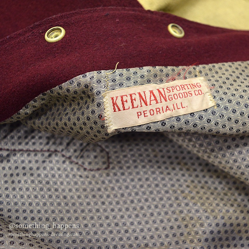 1960's KEENAN EAST PEORIA RAIDERS VARSITY JACKET ... 38