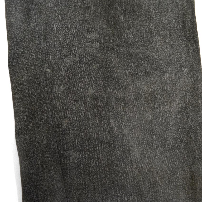 50's ごま塩 ブラックシャンブレー ワークパンツ 実寸 W34×L28