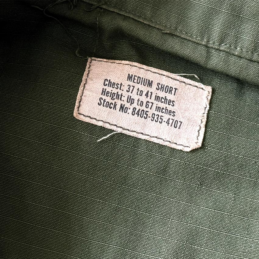 1960's U.S.ARMY JUNGLE FATIGUE JACKET / SHORT SLEEVE ... M-S