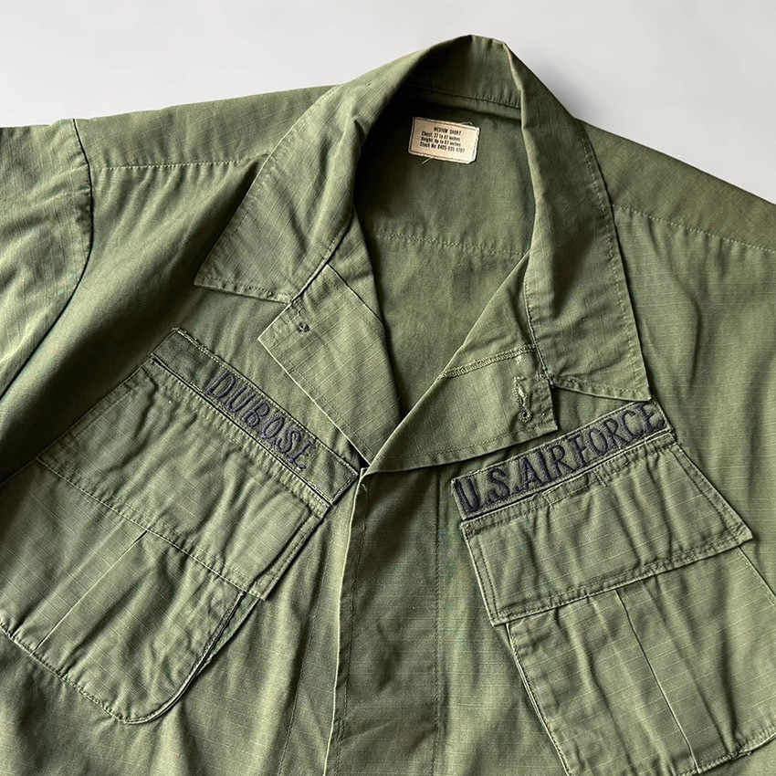 1960's U.S.ARMY JUNGLE FATIGUE JACKET / SHORT SLEEVE ... M-S