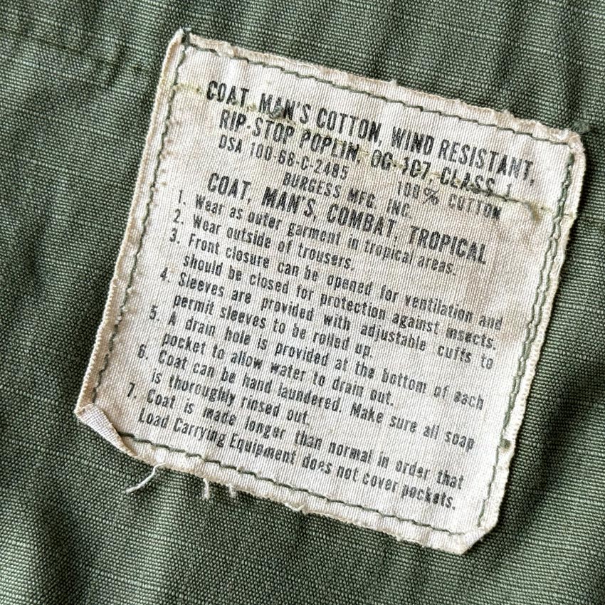 1960's U.S.ARMY JUNGLE FATIGUE JACKET / SHORT SLEEVE ... M-S