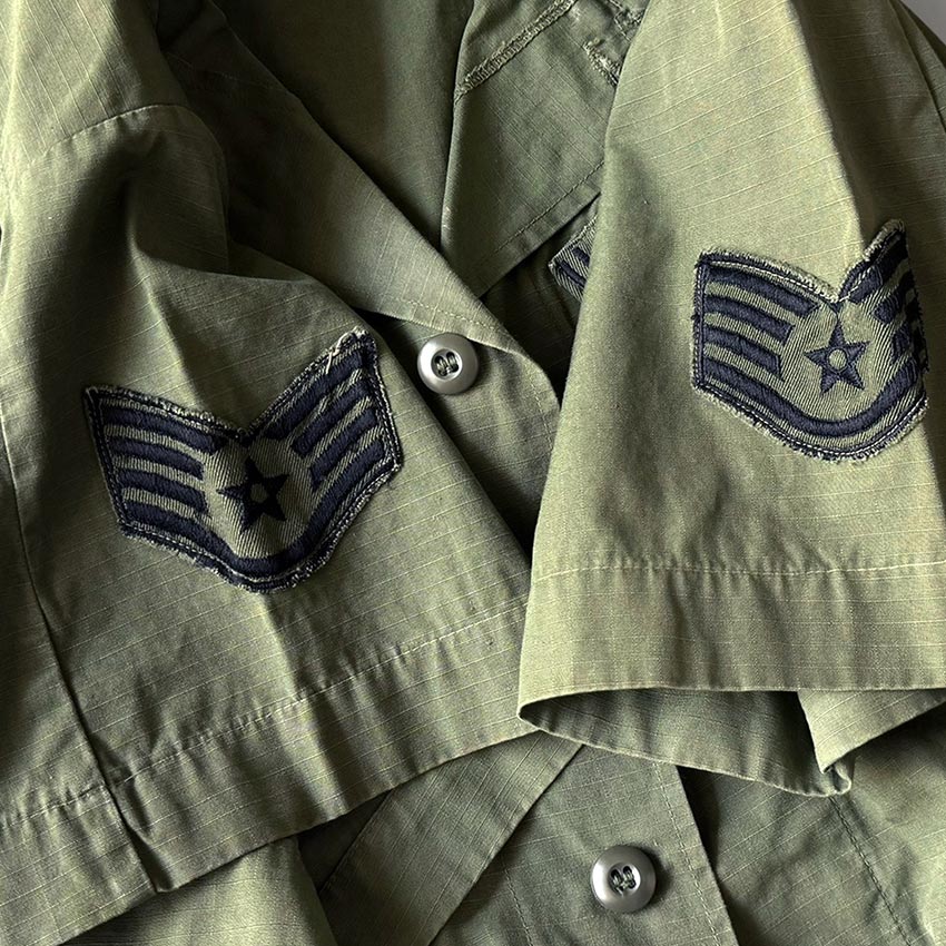 1960's U.S.ARMY JUNGLE FATIGUE JACKET / SHORT SLEEVE ... M-S