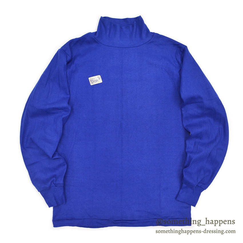 1970's DEADSTOCK U.S.NAVY FLIGHT DECK CREW JERSEY / BLUE ... L