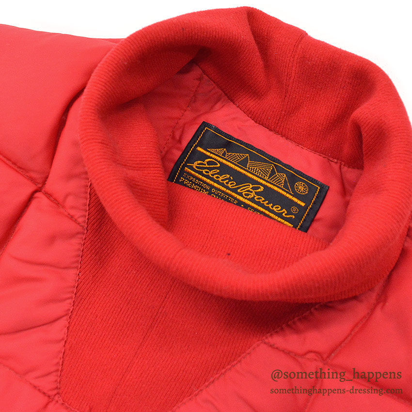 1980's EDDIE BAUER DOWN NECK WARMER / RED ...