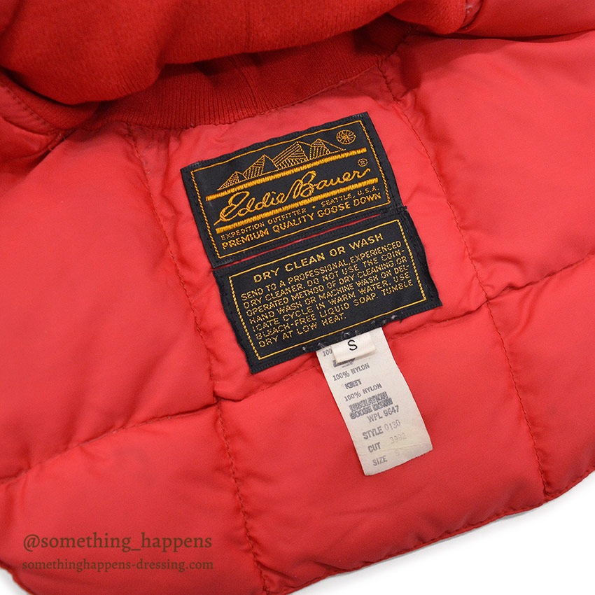 1980's EDDIE BAUER DOWN NECK WARMER / RED ...