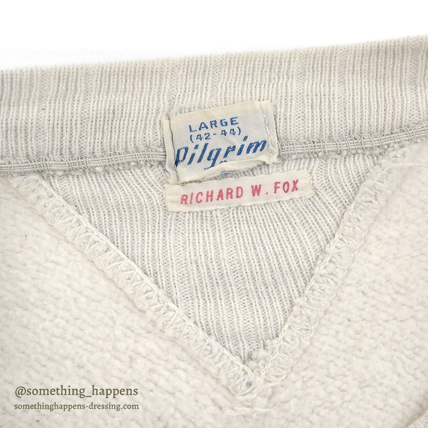 1940's PILGRIM DOUBLE-V BLANK SWEAT SHIRT ... L