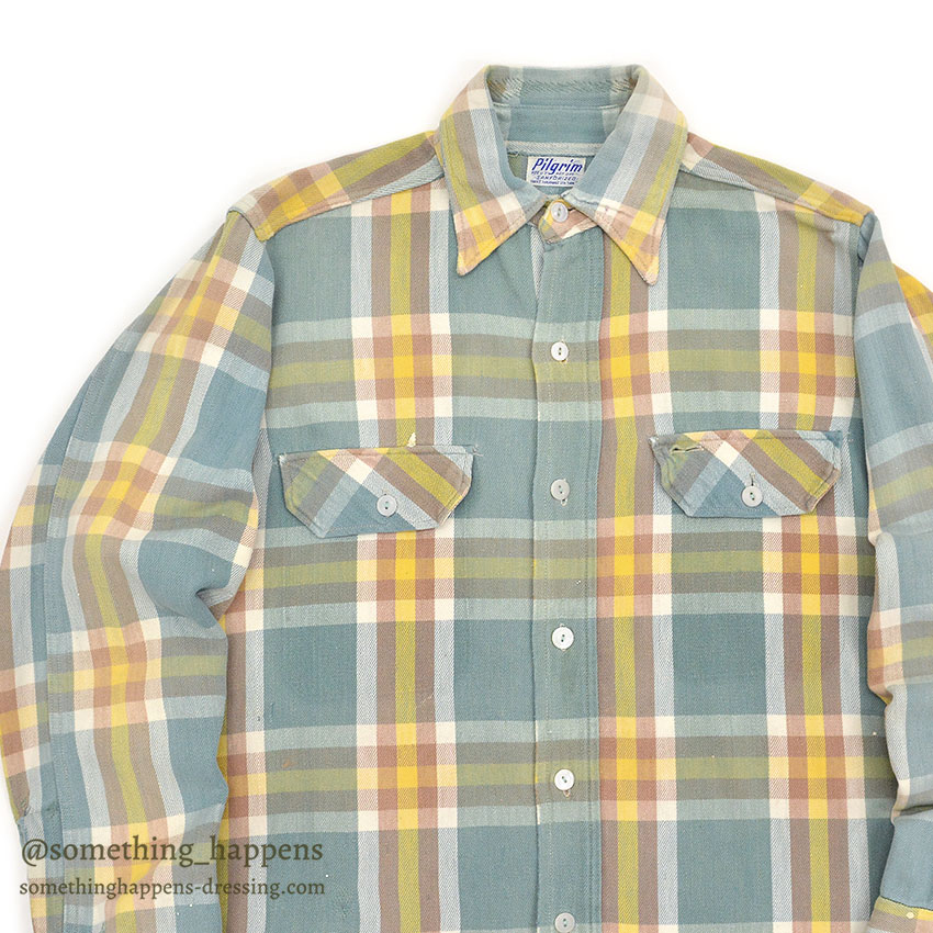 1950's PILGRIM HEAVY FLANNEL SHIRT / PERFECT COLOR COMBO ...