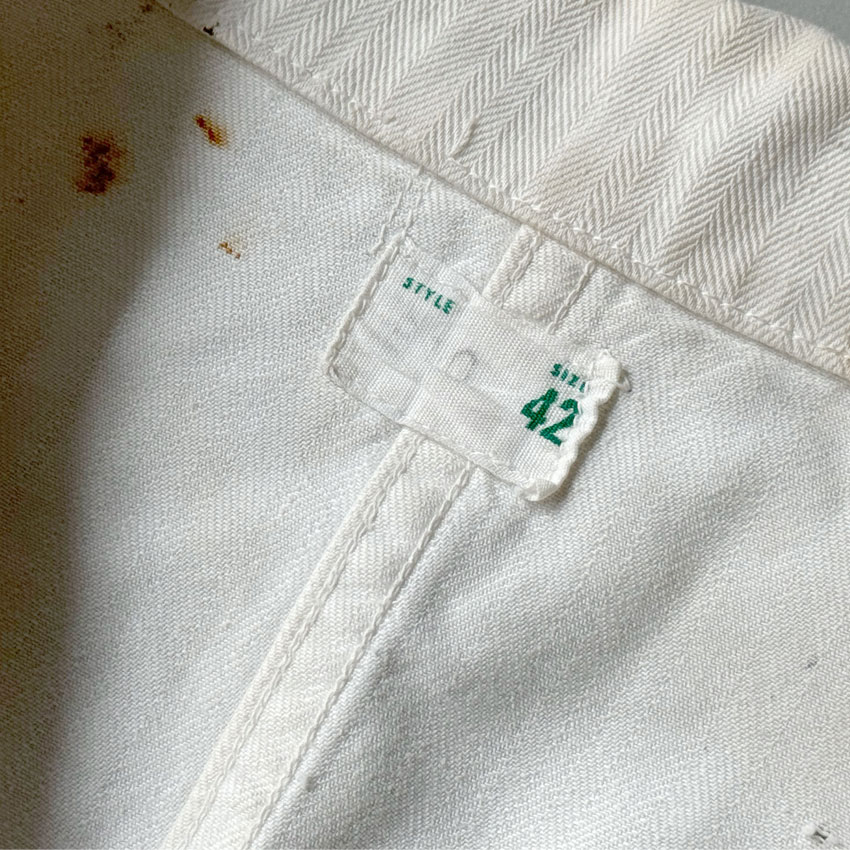 1950's~ PAINT SPLATTER HBT SERVICE COAT ... 42