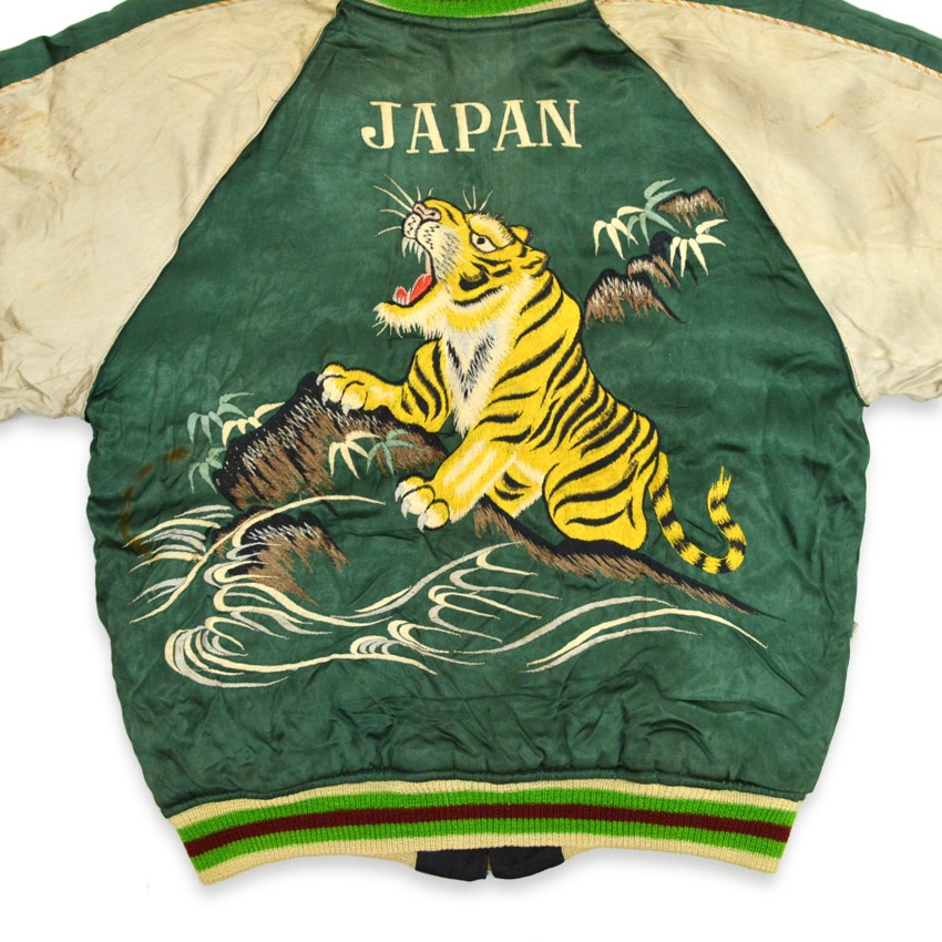 40's～ JAPAN SOUVENIR JACKET スカジャン 両面パチポケ TOYOジッパー