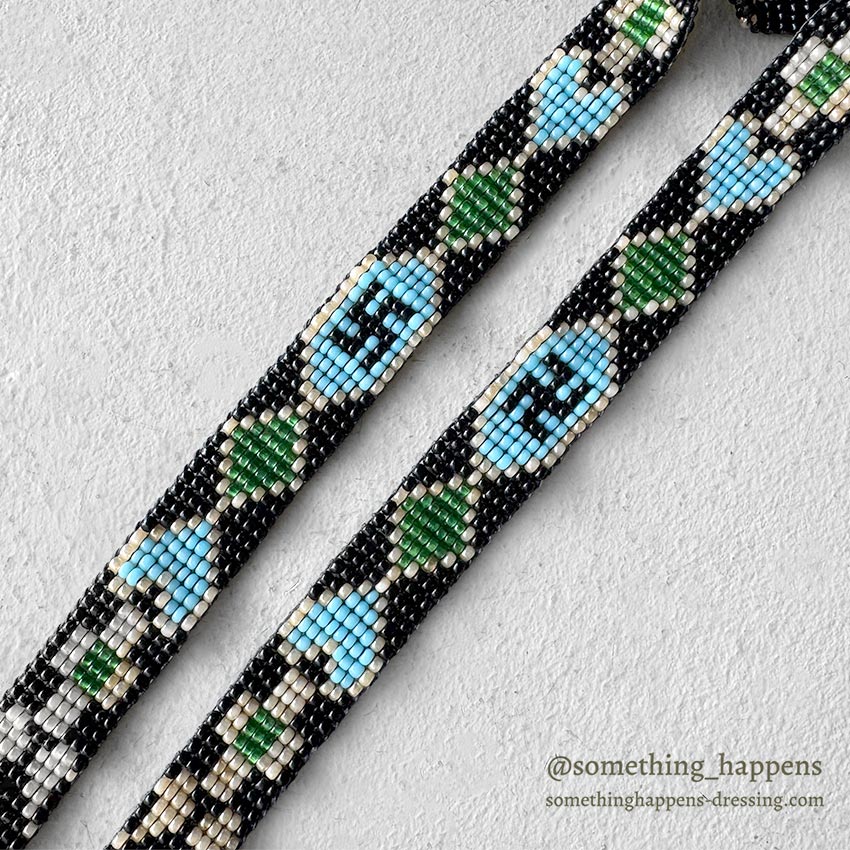 NATIVE AMERICAN SEED BEADS NECKLACE / WHIRLING LOGS ...