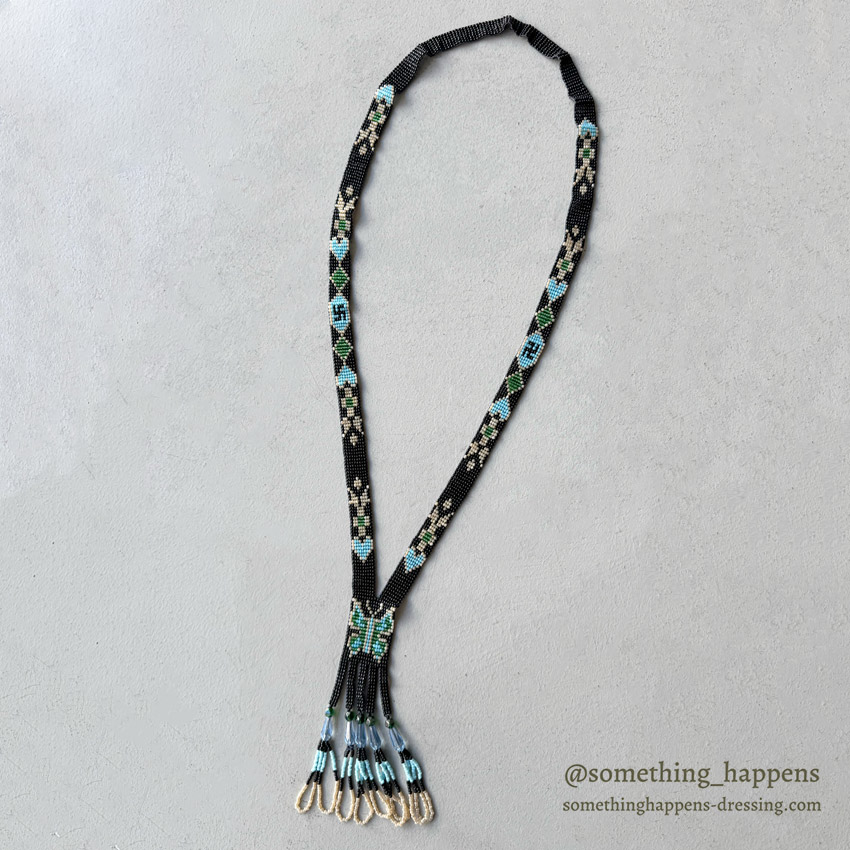 NATIVE AMERICAN SEED BEADS NECKLACE / WHIRLING LOGS ...