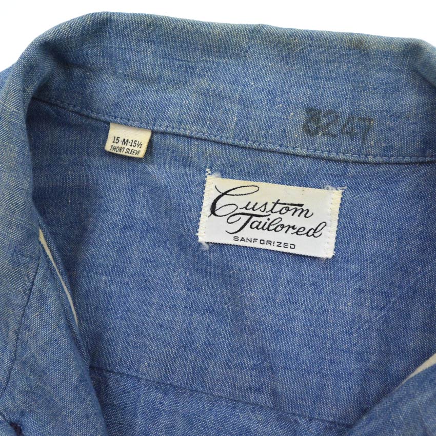 60's U.S.NAVY ' Custom Tailored ' シャンブレーシャツ ...