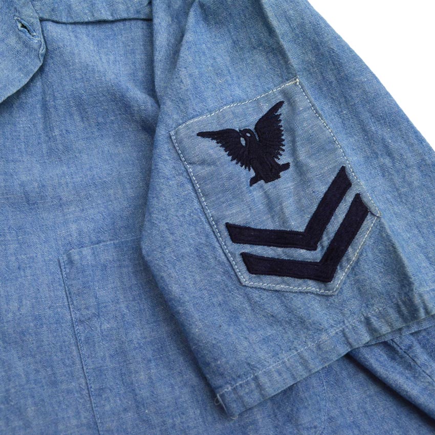 60's U.S.NAVY ' Custom Tailored ' シャンブレーシャツ ...