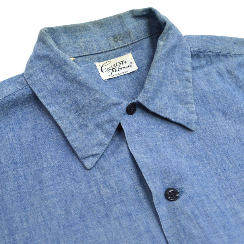 60's U.S.NAVY ' Custom Tailored ' シャンブレーシャツ ...