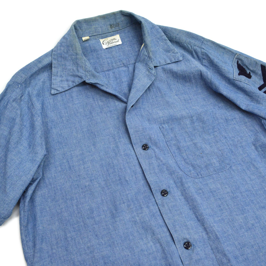 60's U.S.NAVY ' Custom Tailored ' シャンブレーシャツ ...