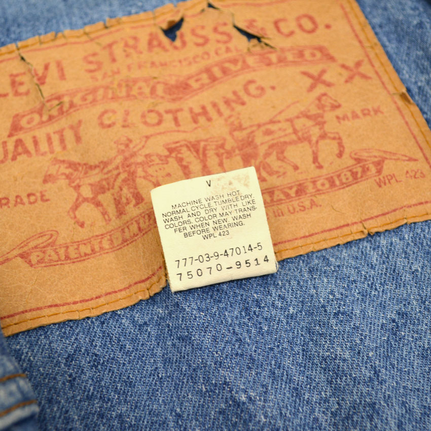 80's Levi's ' 特大パッチ 'デニムコート ... S