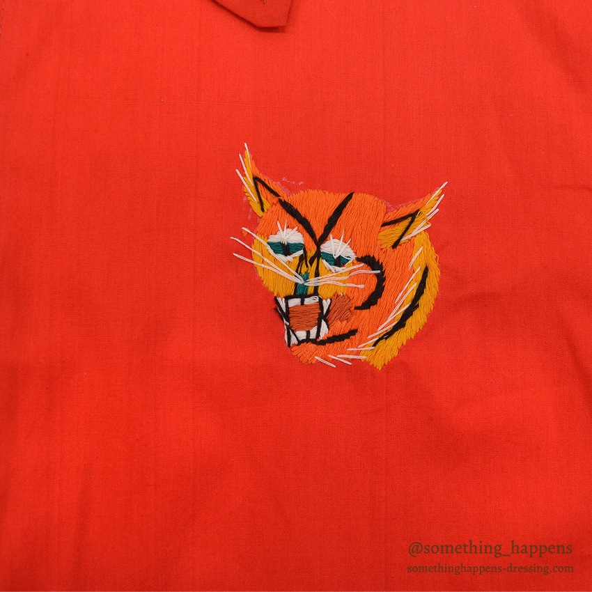 1960's DEADSTOCK VIETNAM SOUVENIR JACKET ベトジャン 1968 赤 ...