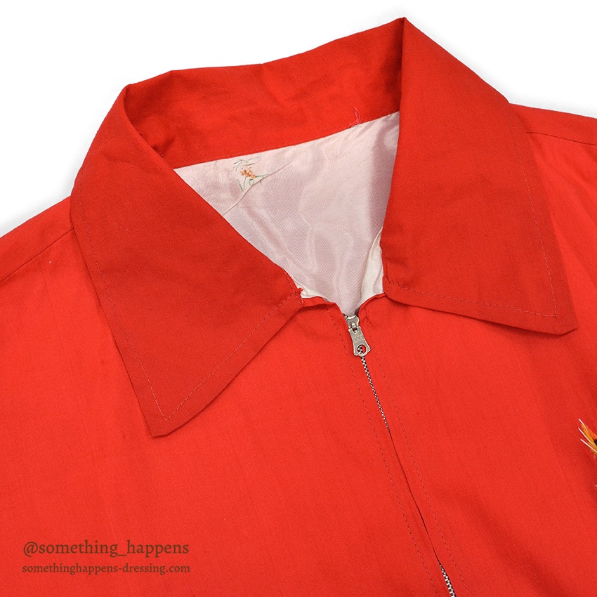 1960's DEADSTOCK VIETNAM SOUVENIR JACKET ベトジャン 1968 赤 ...