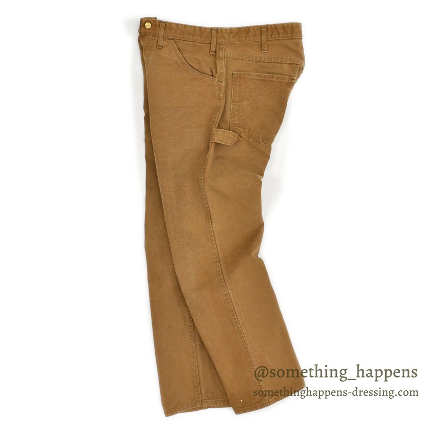 1970's CARHARTT BROWN DUCK WORK PANTS W31/L27 確認用 BOTTOMS SOLD SomethingHappens