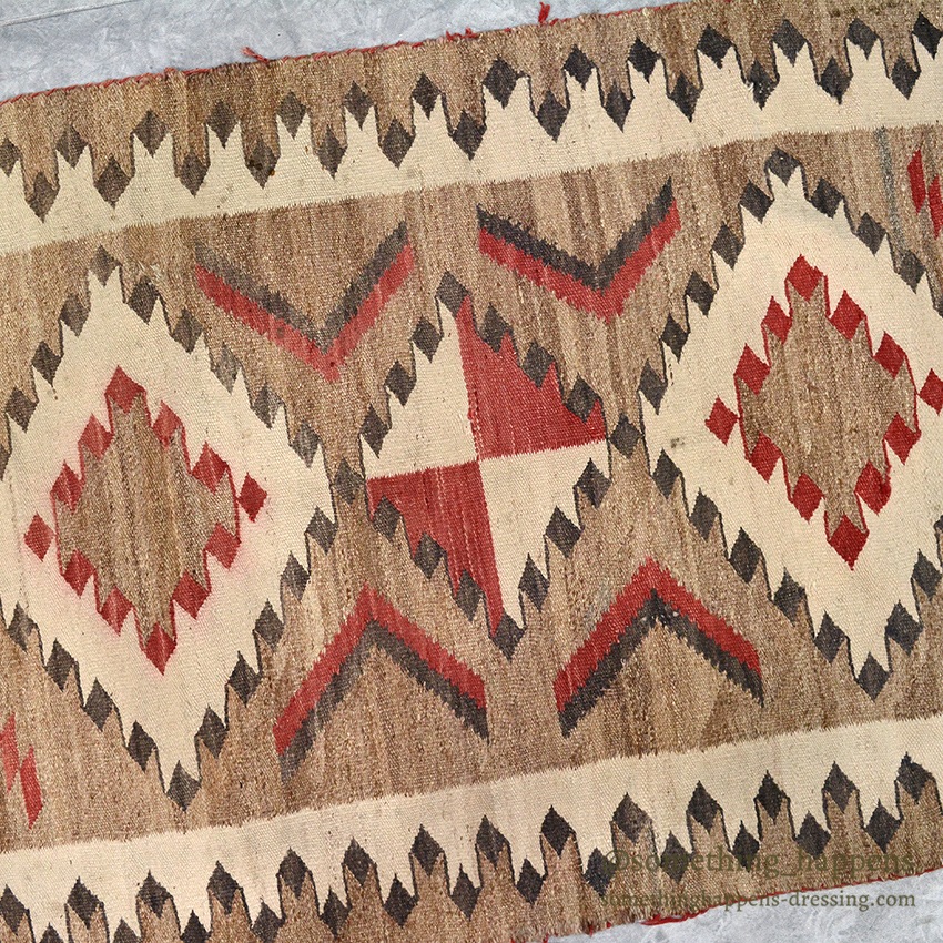 c.1940's NAVAJO RUG EYE DAZZLER PATTERN ... 149cm/102cm