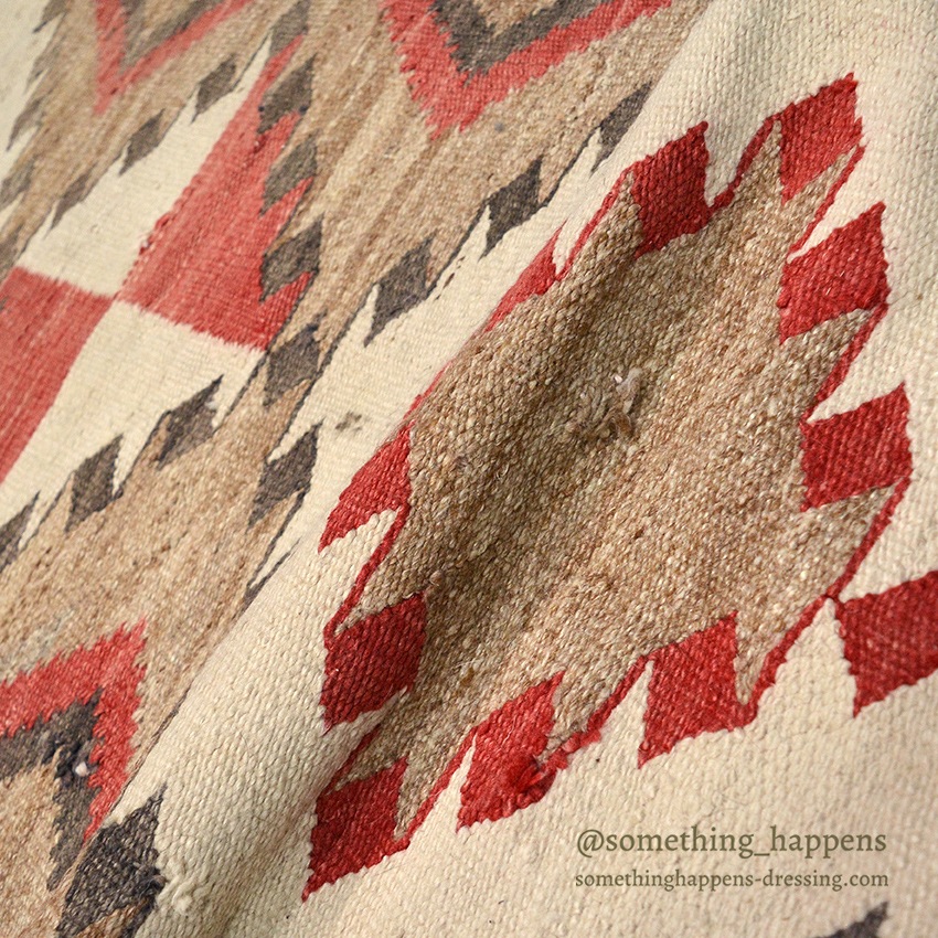 c.1940's NAVAJO RUG EYE DAZZLER PATTERN ... 149cm/102cm