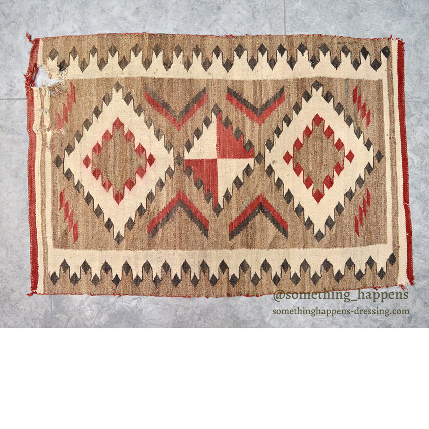 c.1940's NAVAJO RUG EYE DAZZLER PATTERN ... 149cm/102cm