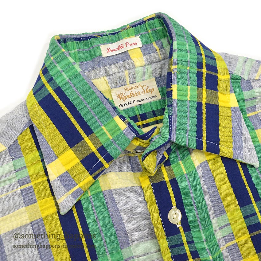 ~1970's GANT BULLOCK'S WYNBRIER SHOP PLAID SEERSUCKER SHIRT ... 15