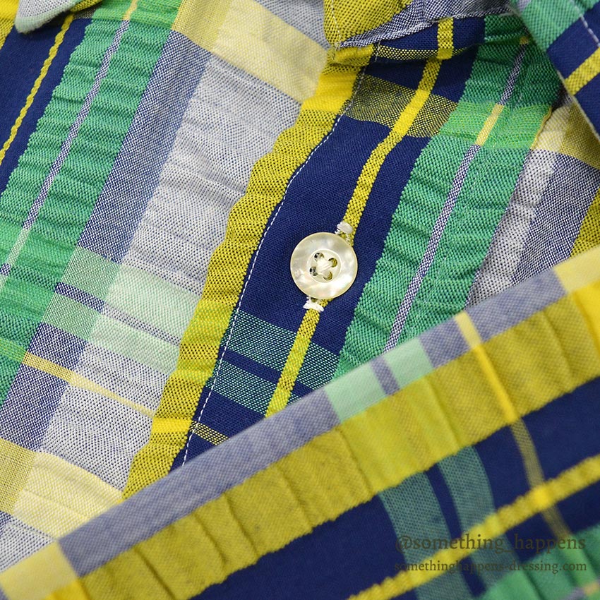 ~1970's GANT BULLOCK'S WYNBRIER SHOP PLAID SEERSUCKER SHIRT ... 15