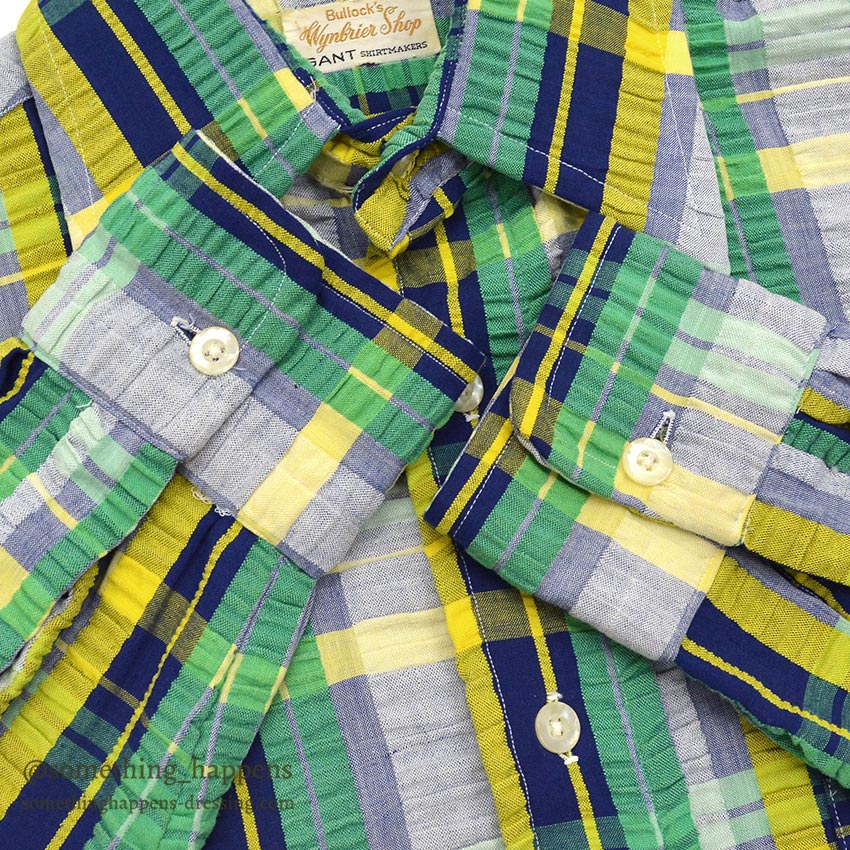 ~1970's GANT BULLOCK'S WYNBRIER SHOP PLAID SEERSUCKER SHIRT ... 15