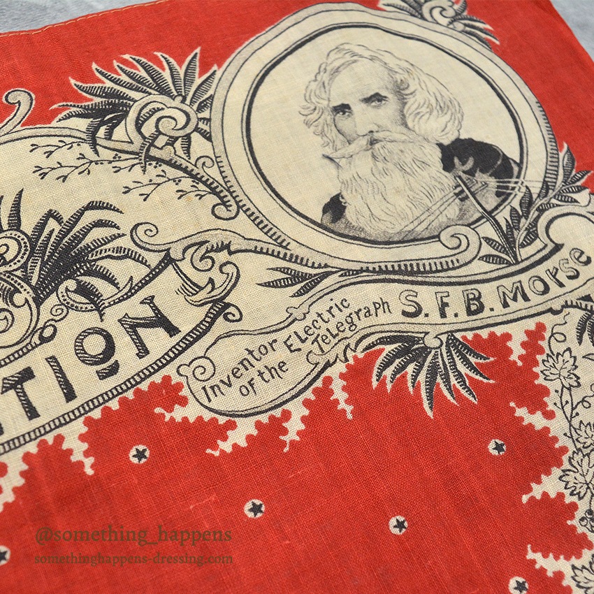 1893' COCHRANE'S TURKEY RED CHICAGO WORLD'S COLUMBIAN EXPOSITION BANDANA ...