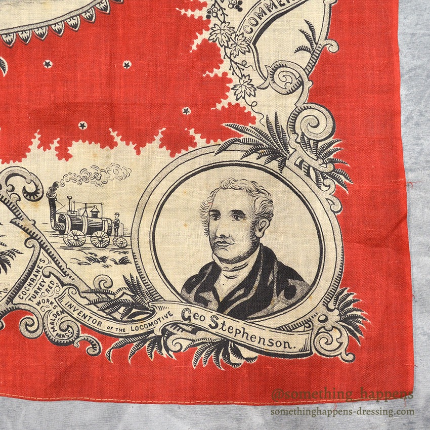 1893' COCHRANE'S TURKEY RED CHICAGO WORLD'S COLUMBIAN EXPOSITION BANDANA ...