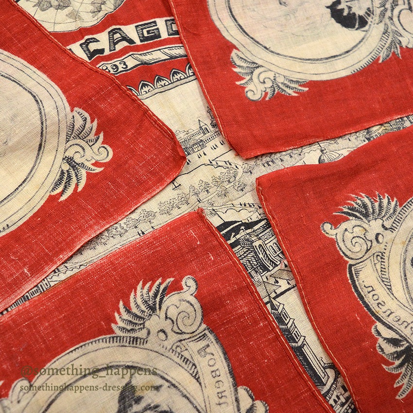 1893' COCHRANE'S TURKEY RED CHICAGO WORLD'S COLUMBIAN EXPOSITION BANDANA ...