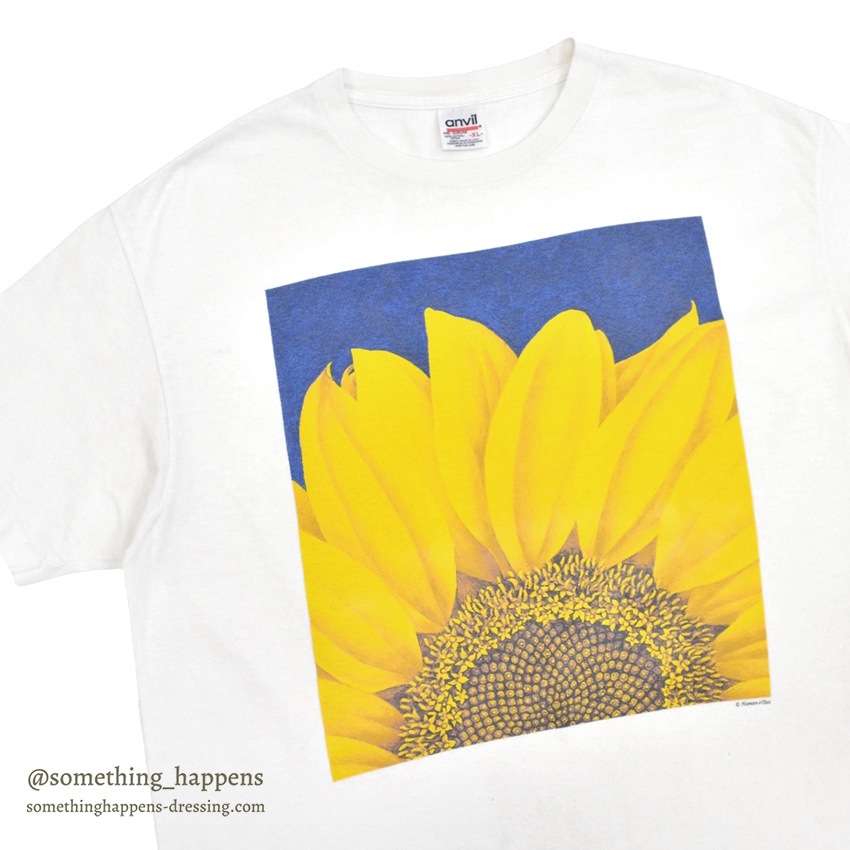 1990's anvil SUNFLOWER T-SHIRT ... XL