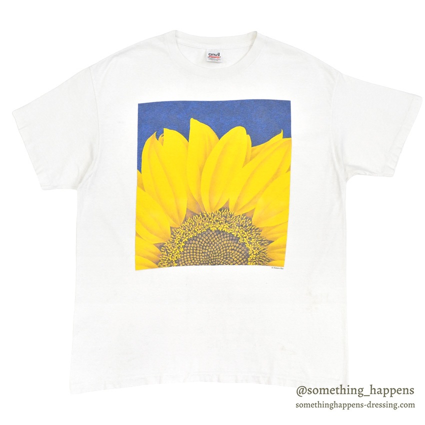 1990's anvil SUNFLOWER T-SHIRT ... XL