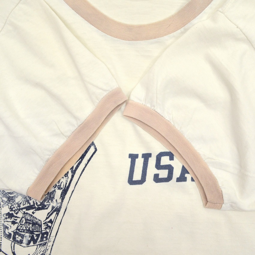 70's Champion ' USAFA ' Pink Ringer T-shirts ... XL