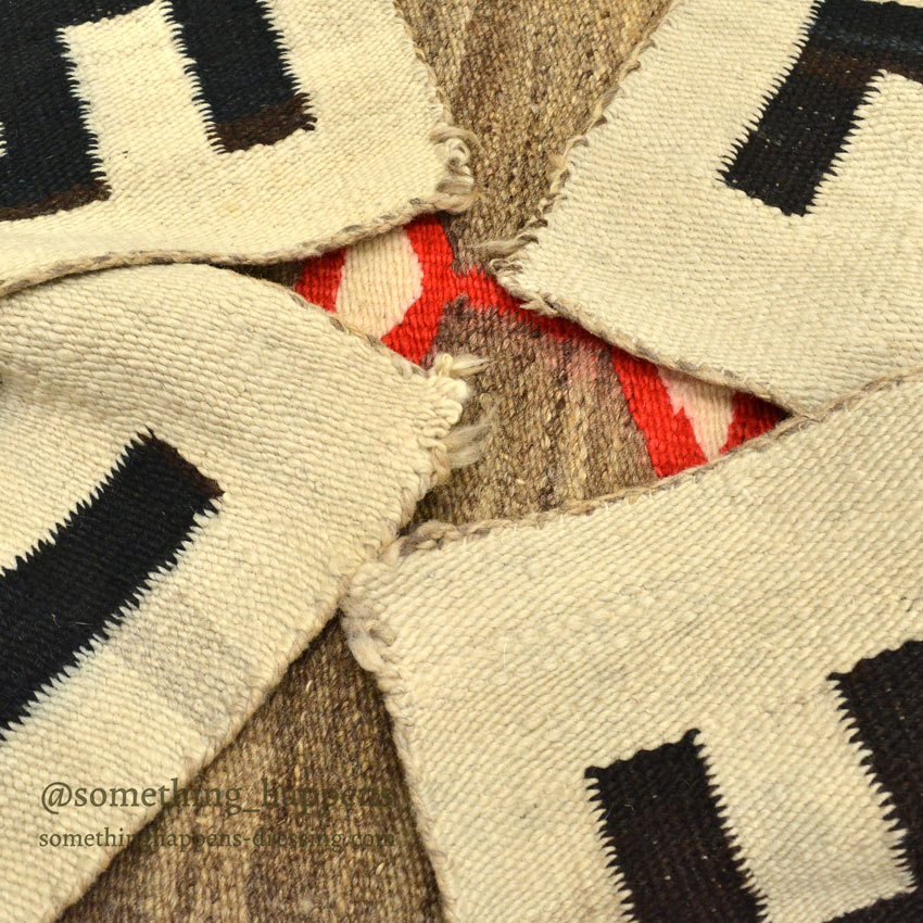 c.1920's NAVAJO RUG WHIRLING LOGS SWASTIKA ... 191cm/123cm