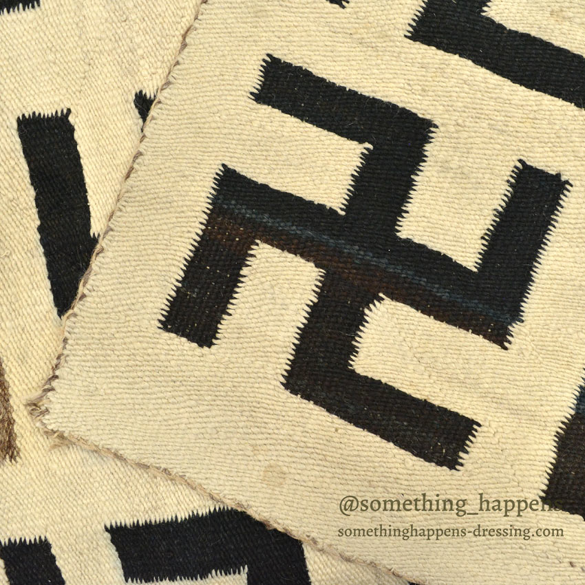 c.1920's NAVAJO RUG WHIRLING LOGS SWASTIKA ... 191cm/123cm