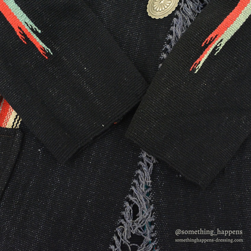 ~1940's CHIMAYO BLANKET JACKET BLACK ...