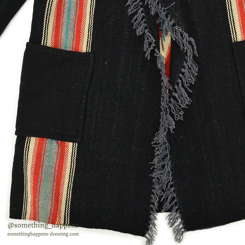 ~1940's CHIMAYO BLANKET JACKET BLACK ...